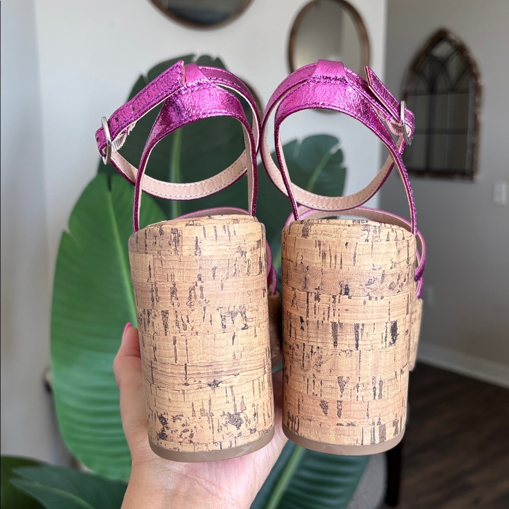 💜💓NEW! POP Y2K Platform Metallic Sandals Sz 8.5💓💜 - Picture 14 of 15